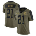Custom #21 Olive CLE Football Shirt Top