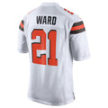 Custom #21 White CLE Football Shirt Top