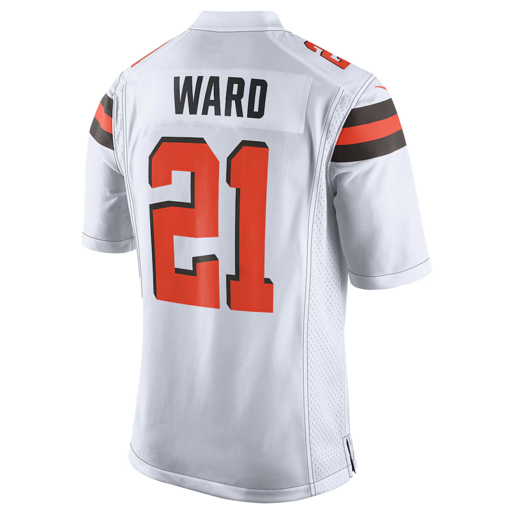 Custom #21 White CLE Football Shirt Top