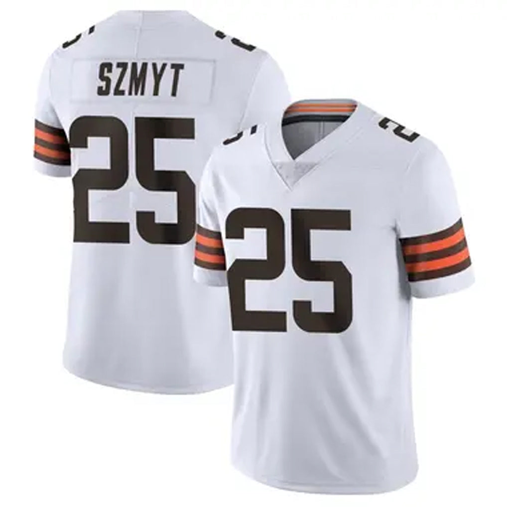 Custom #25 White CLE Football Shirt Top