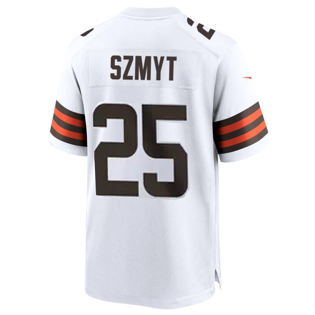 Custom #25 White CLE Football Shirt Top