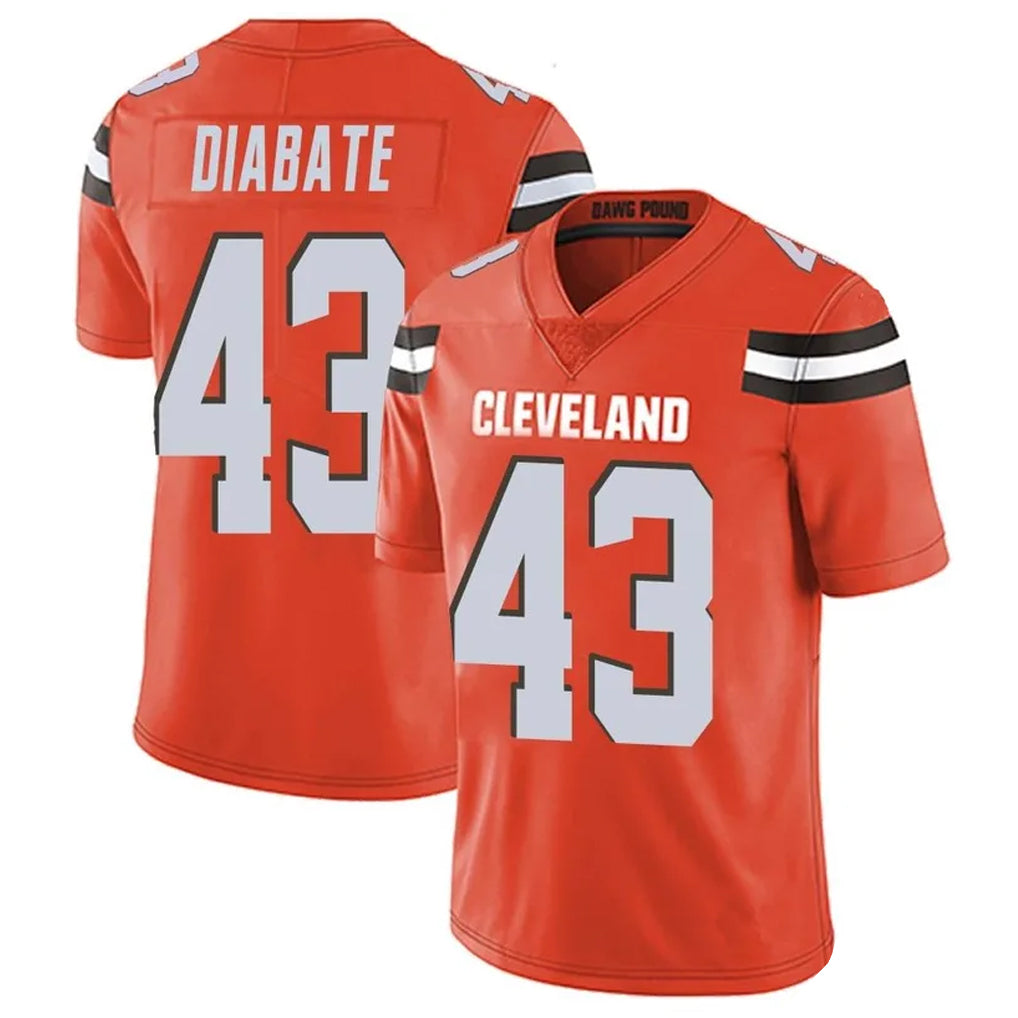 Custom #43 Orange CLE Football Shirt Top