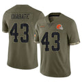 Custom #43 Olive CLE Football Shirt Top