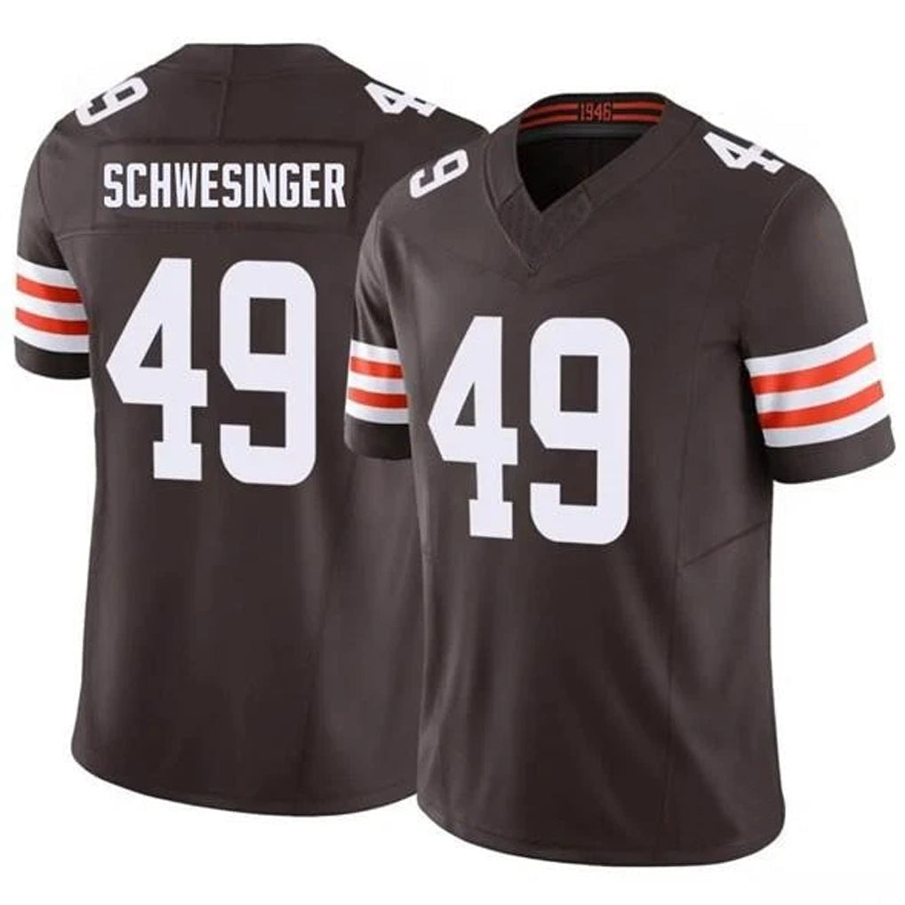 Custom #49 Brown CLE Football Shirt Top