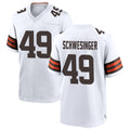 Custom #49 White CLE Football Shirt Top