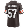 Custom #57 Brown CLE Football Shirt Top