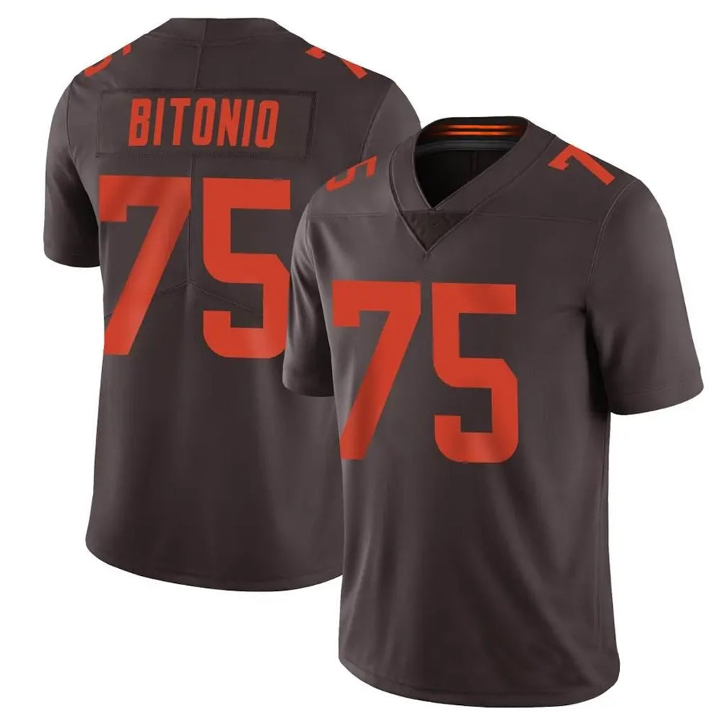Custom #75 Brown CLE Football Shirt Top