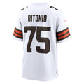 Custom #75 White CLE Football Shirt Top