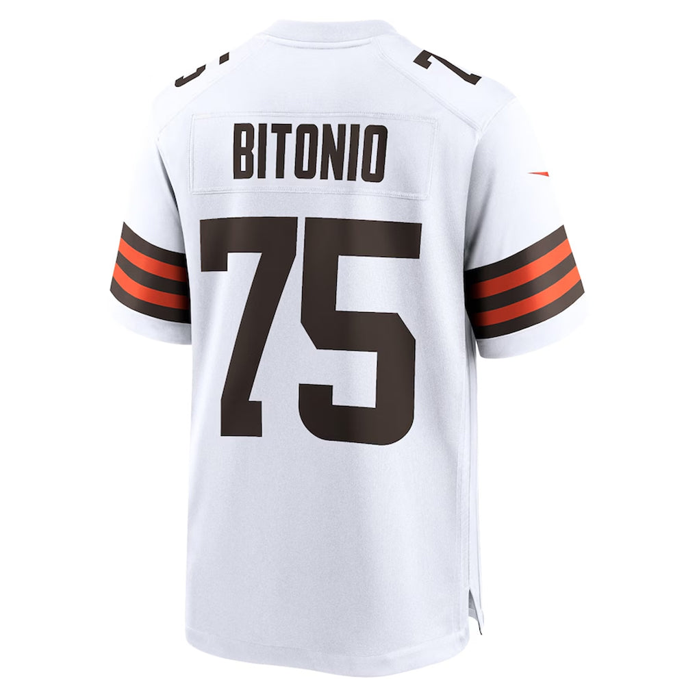 Custom #75 White CLE Football Shirt Top