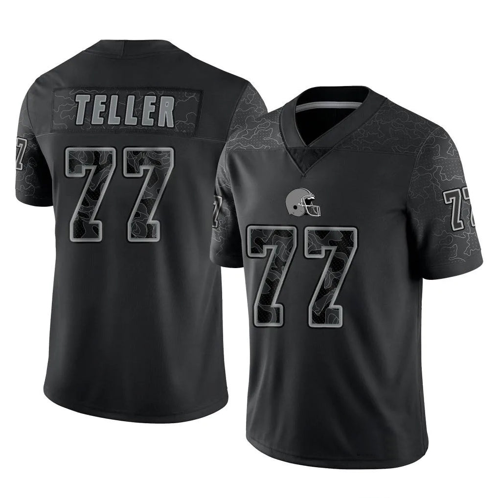 Custom #77 Black CLE Football Shirt Top