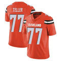 Custom #77 Orange CLE Football Shirt Top