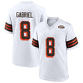 Custom #8 White 1946 CLE Football Shirt Top