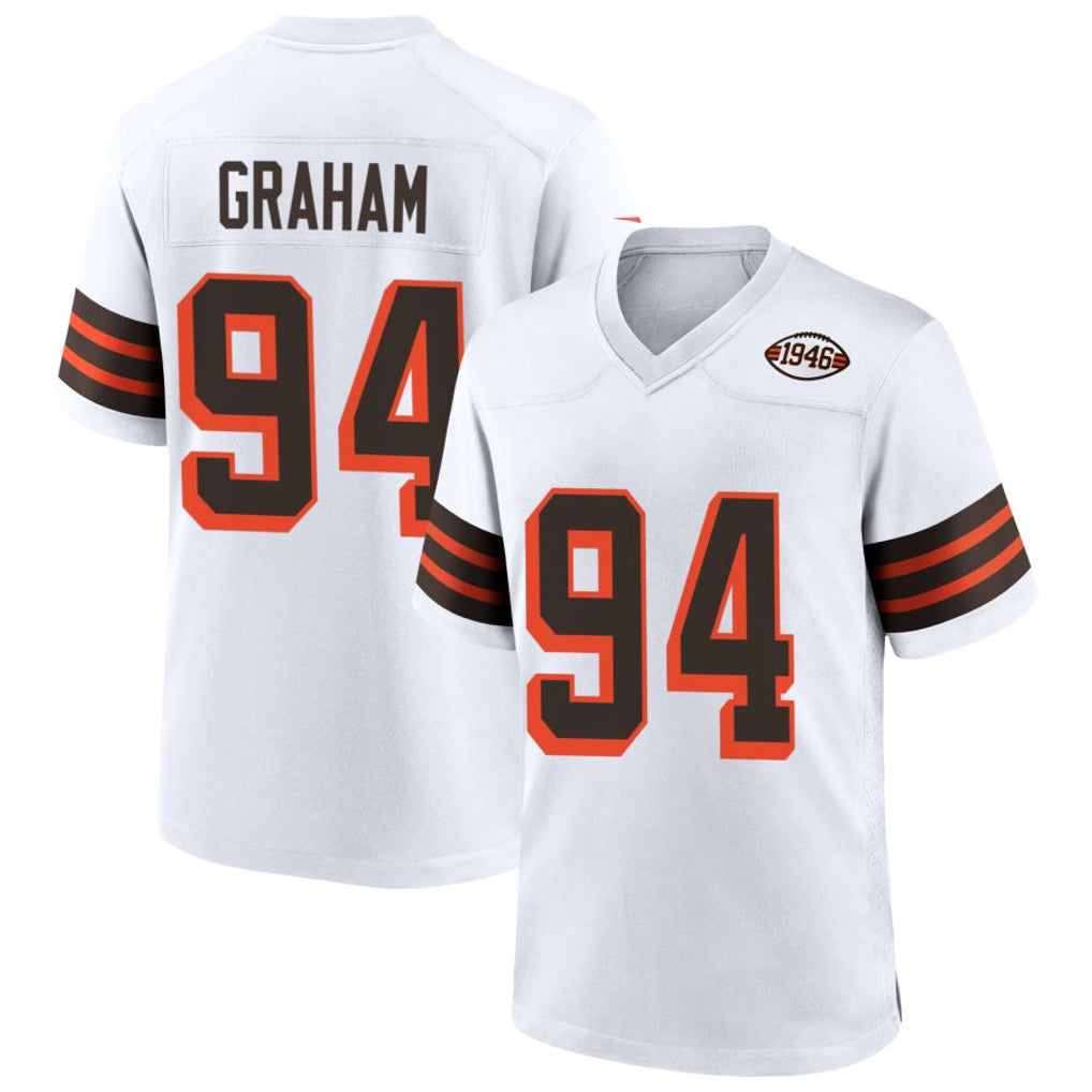 Custom #94 White 1946 CLE Football Shirt Top