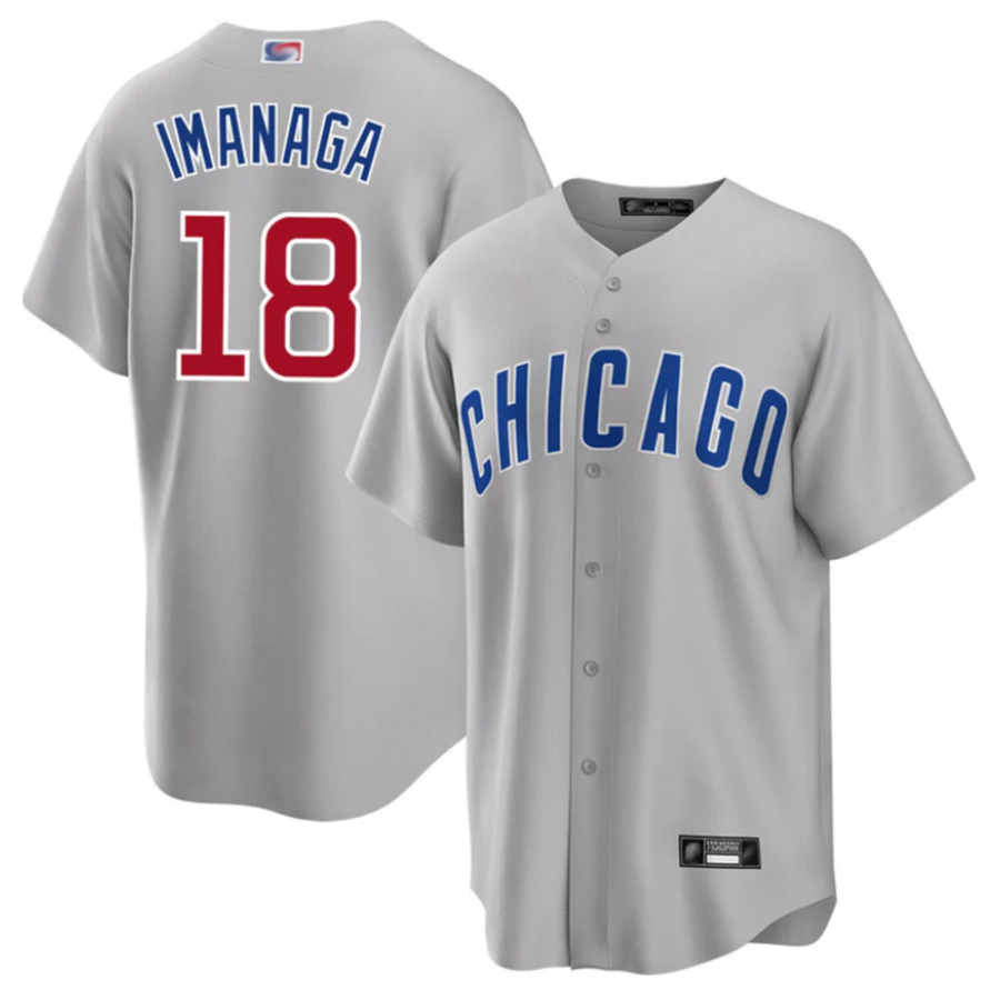 Custom #18 Gray CHC Baseball Shirt Top