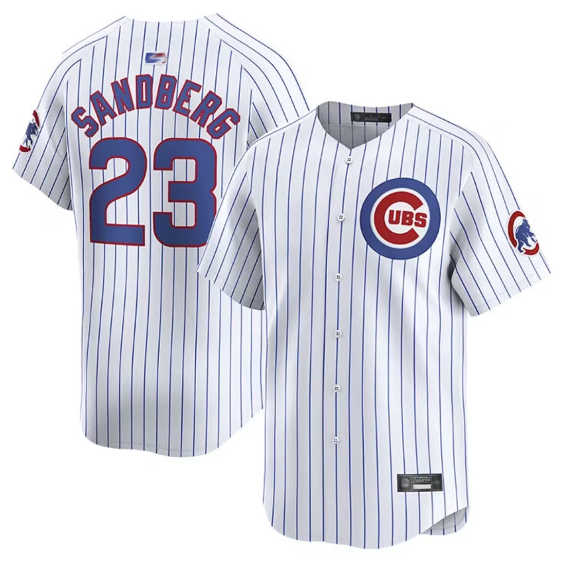 Custom #23 White CHC Baseball Shirt Top
