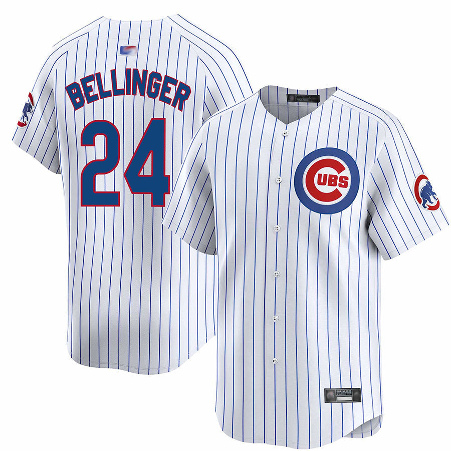 Custom #24 White CHC Baseball Shirt Top