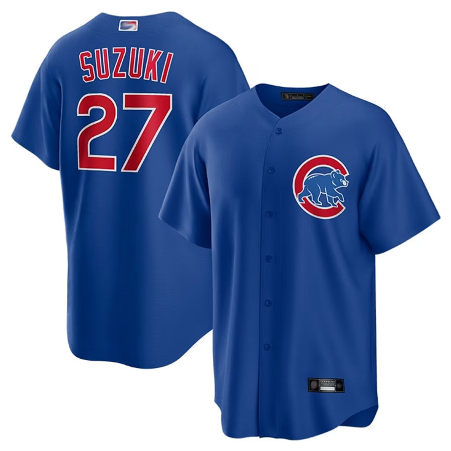 Custom #27 Blue CHC Baseball Shirt Top