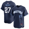 Custom #27 Navy City Connect CHC Baseball Shirt Top