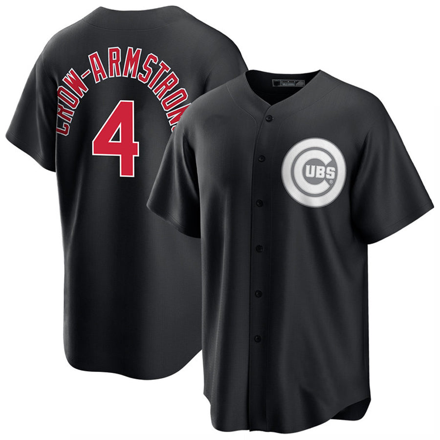 Custom #4 Black CHC Baseball Shirt Top