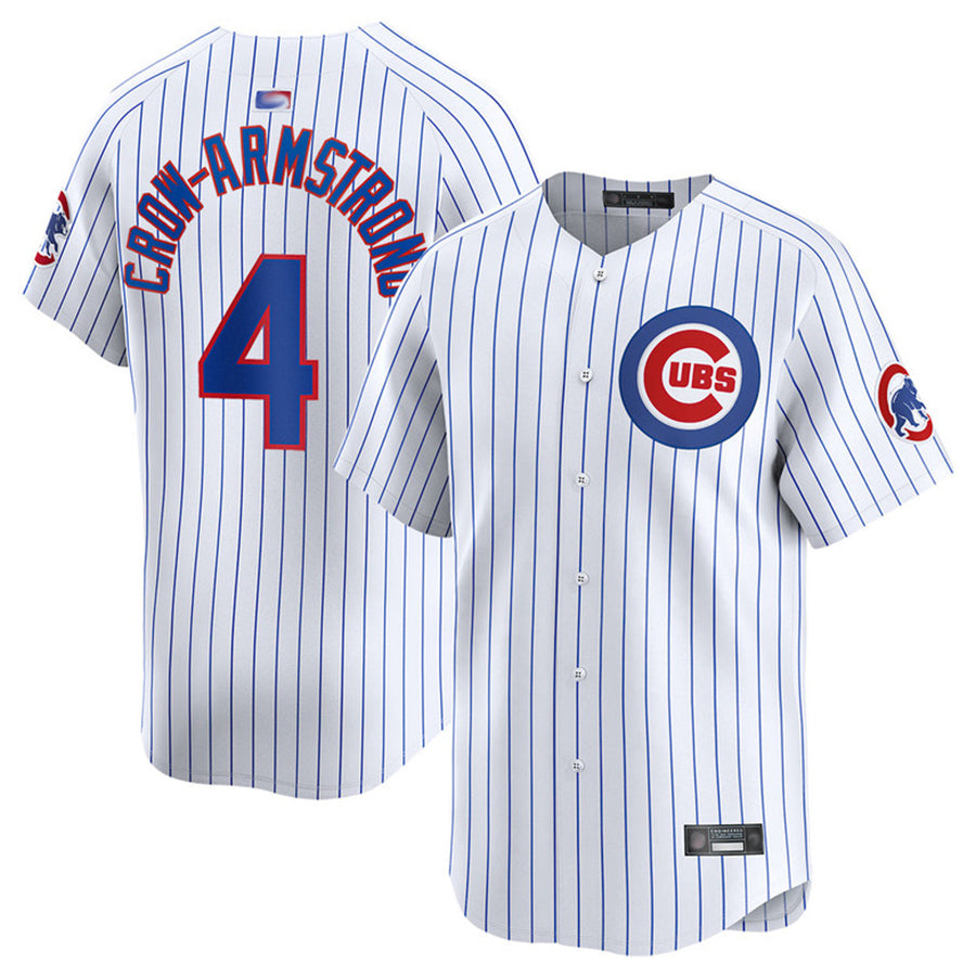 Custom #4 White CHC Baseball Shirt Top