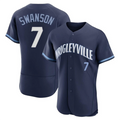 Custom #7 Navy CHC Baseball Shirt Top