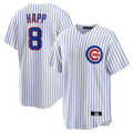 Custom #8 White CHC Baseball Shirt Top
