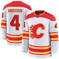 Custom #4 White CGY Hockey Shirt Top