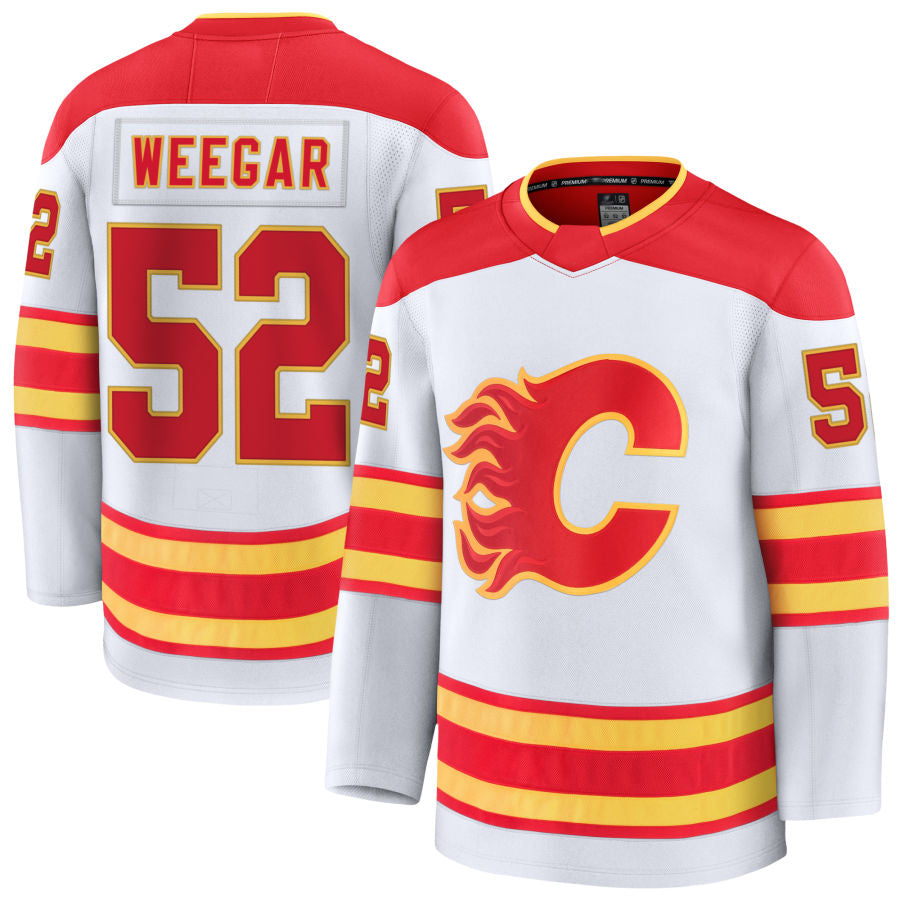 Custom #52 White CGY Hockey Shirt Top