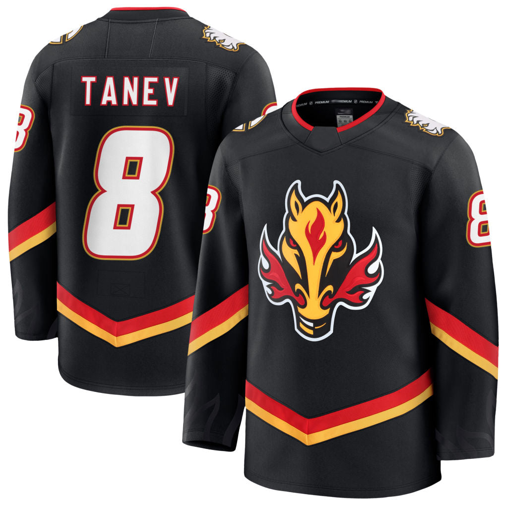 Custom #8 Black CGY Hockey Shirt Top