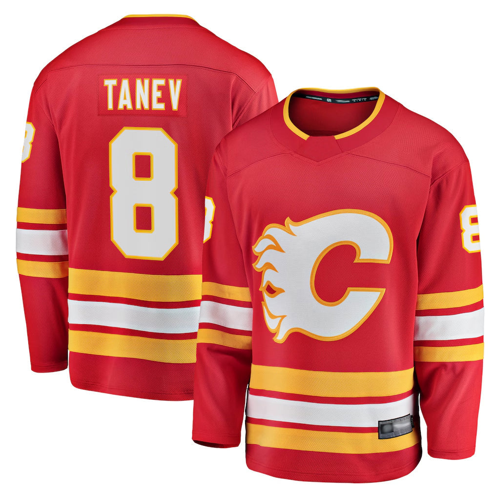 Custom #8 Red CGY Hockey Shirt Top