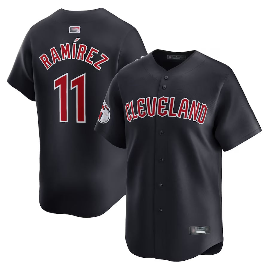 Custom #11 Navy CLE Baseball Shirt Top