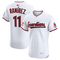 Custom #11 White CLE Baseball Shirt Top