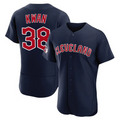 Custom #38 Navy CLE Baseball Shirt Top