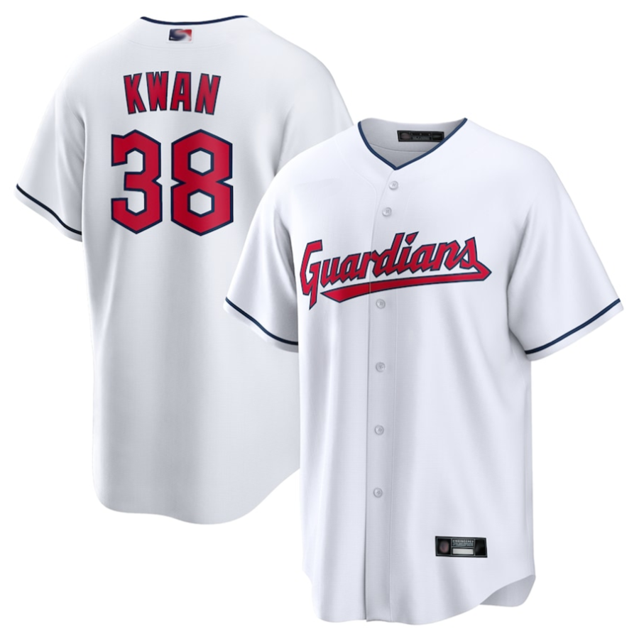 Custom #38 White CLE Baseball Shirt Top