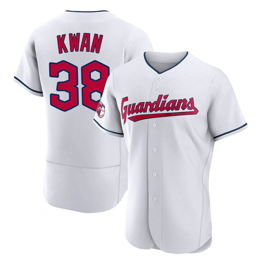 Custom #38 White CLE Baseball Shirt Top
