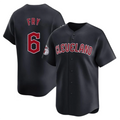 Custom #6 Navy CLE Baseball Shirt Top