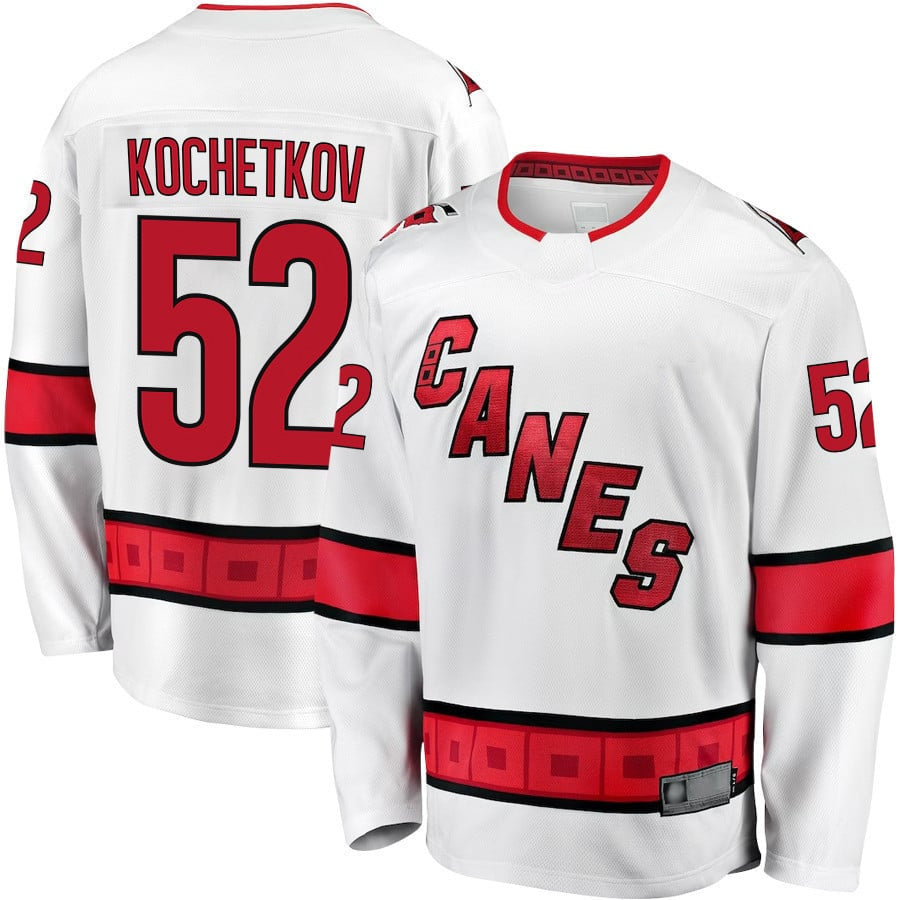 Custom #52 White CAR Hockey Shirt Top