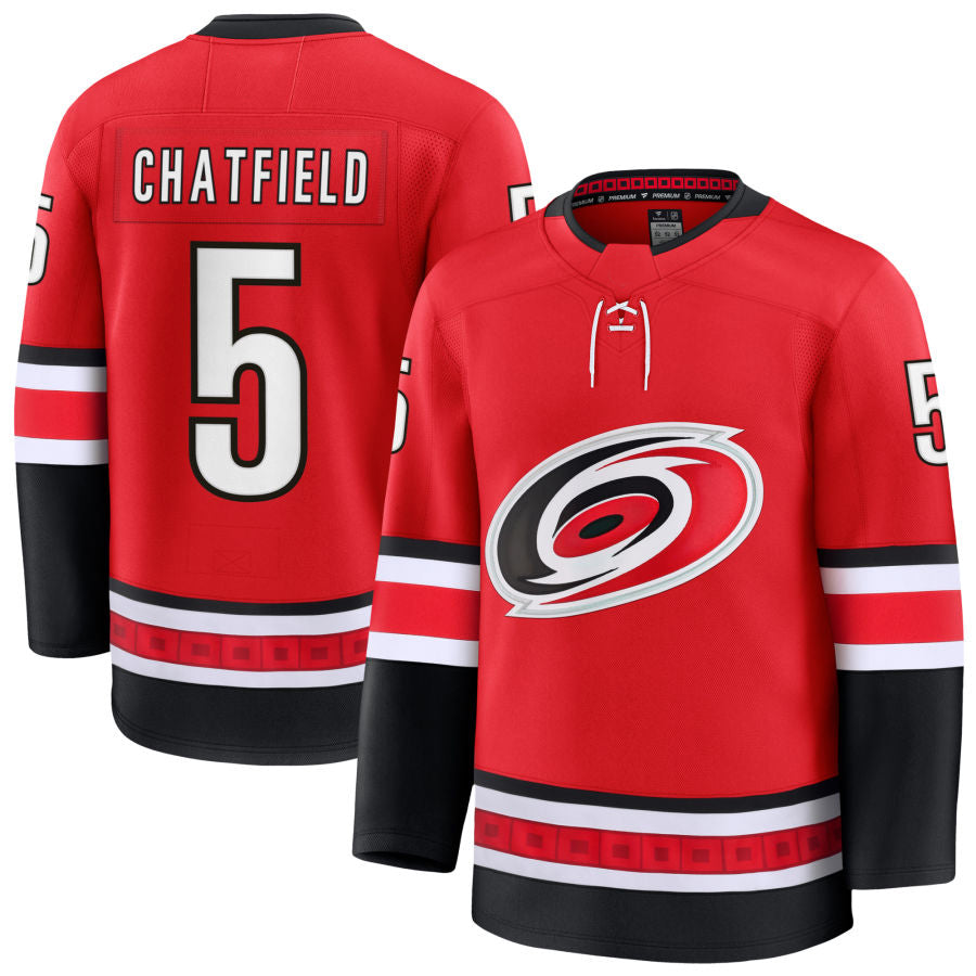 Custom #5 Red CAR Hockey Shirt Top