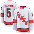 Custom #5 White CAR Hockey Shirt Top