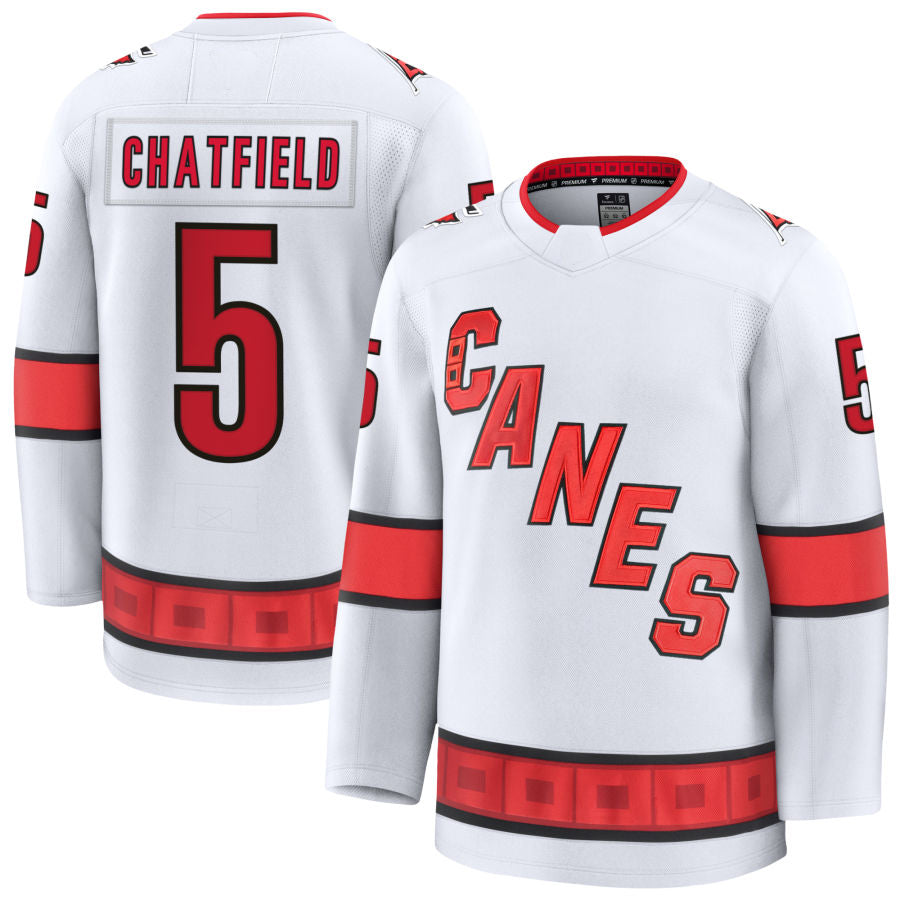 Custom #5 White CAR Hockey Shirt Top