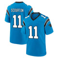 Custom #11 Blue CAR Football Shirt Top