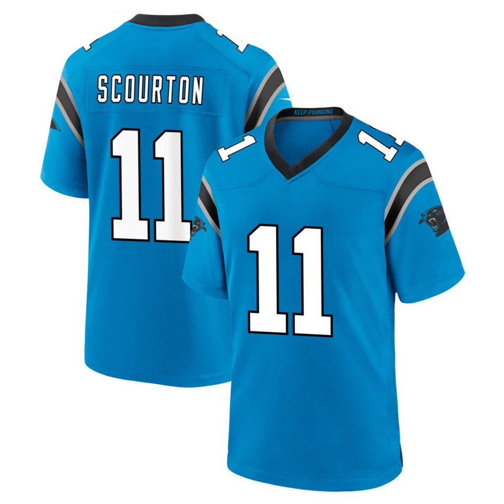 Custom #11 Blue CAR Football Shirt Top