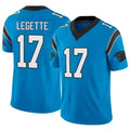 Custom #17 Blue CAR Football Shirt Top