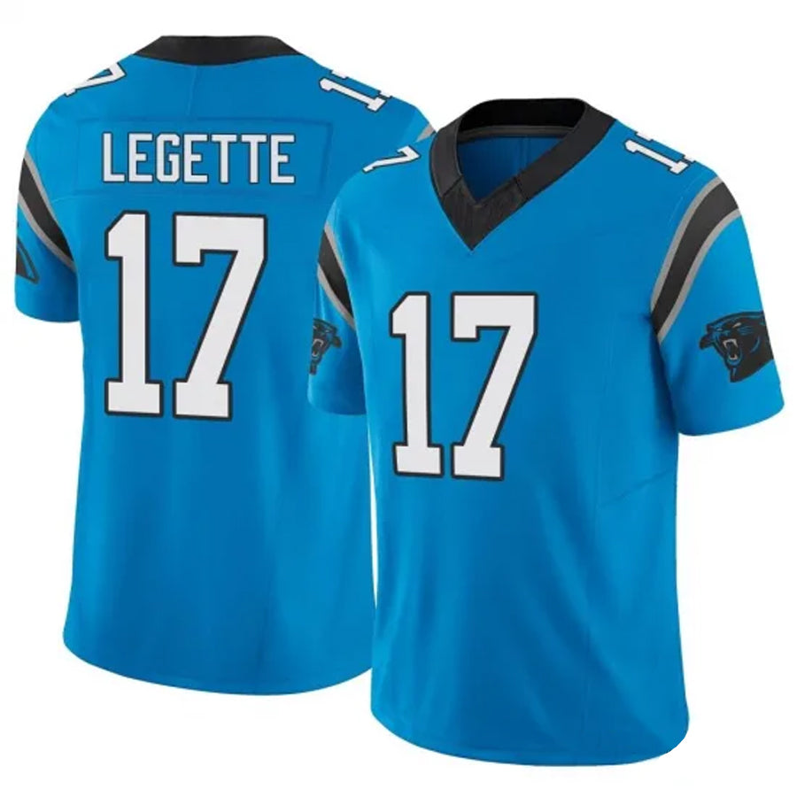 Custom #17 Blue CAR Football Shirt Top