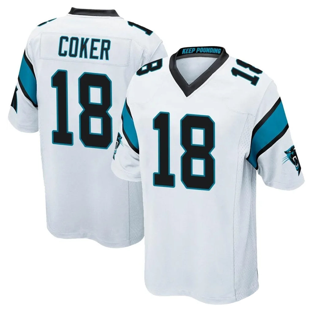 Custom #18 White CAR Football Shirt Top
