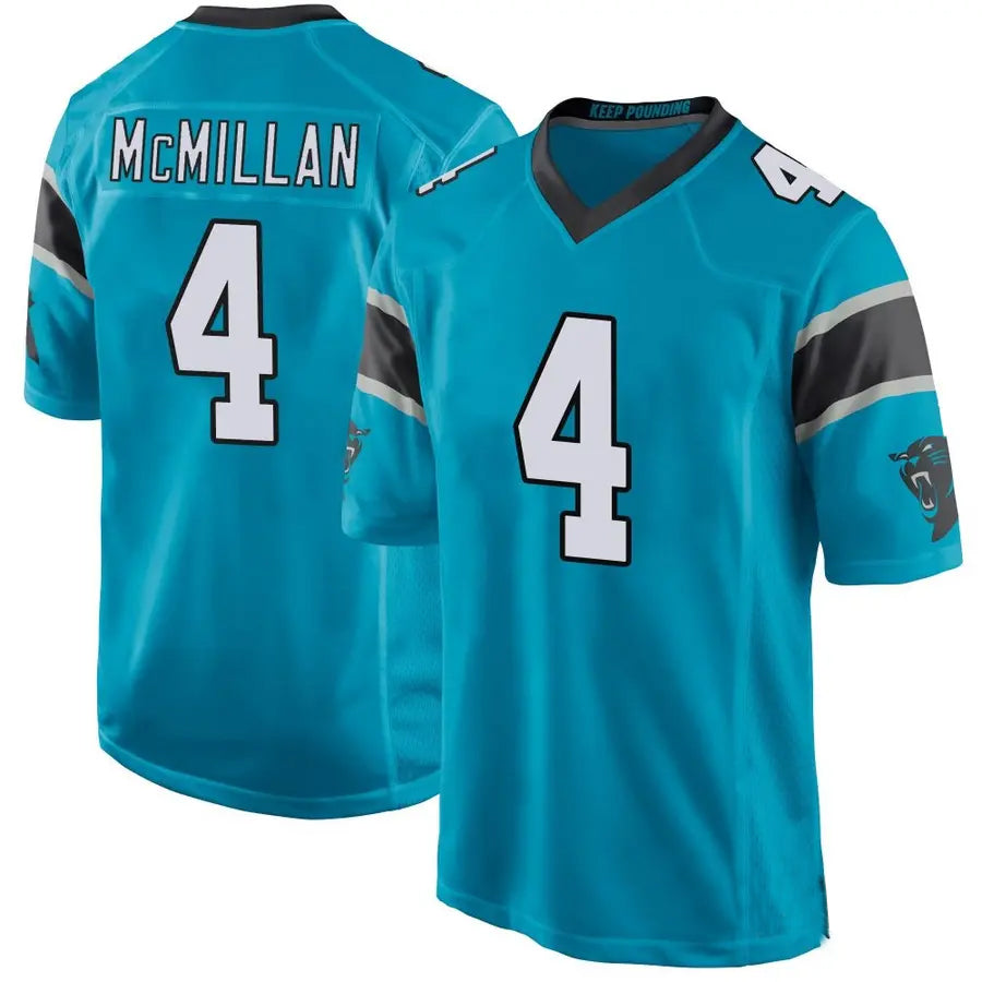 Custom #4 Blue CAR Football Shirt Top