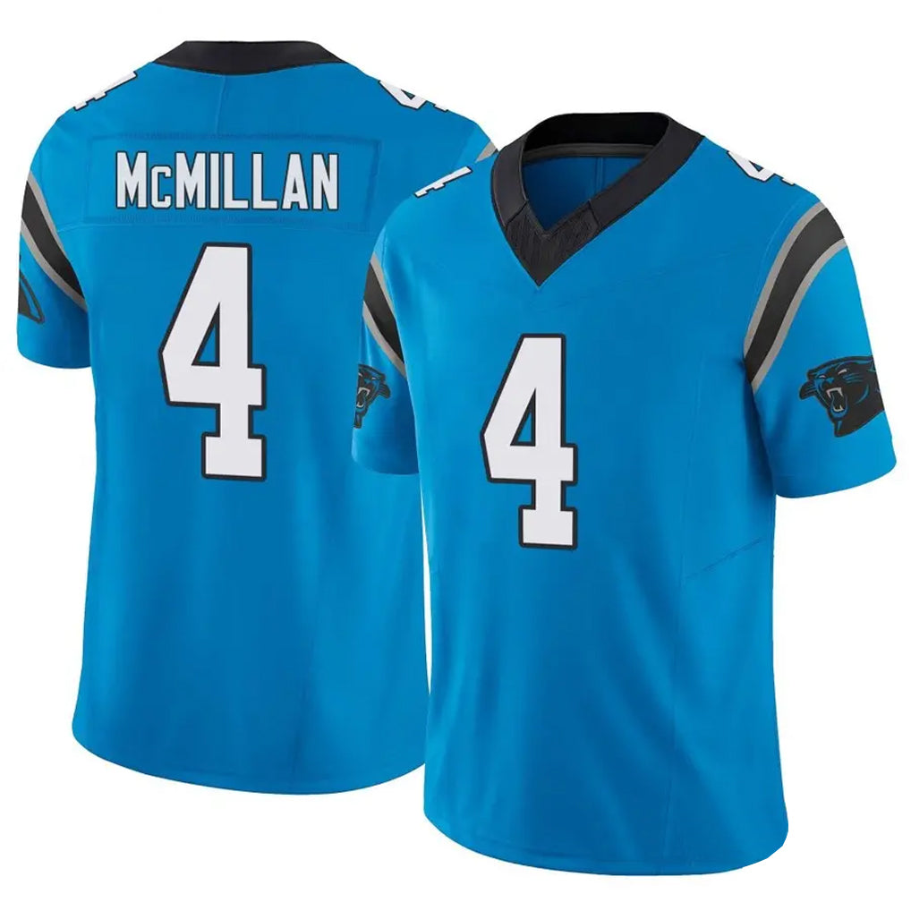 Custom #4 Blue CAR Football Shirt Top