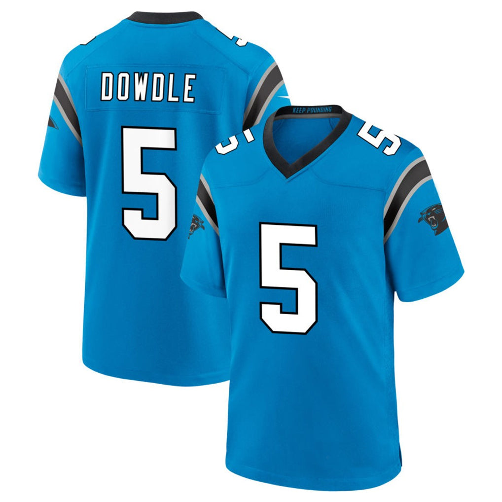 Custom #5 Blue CAR Football Shirt Top