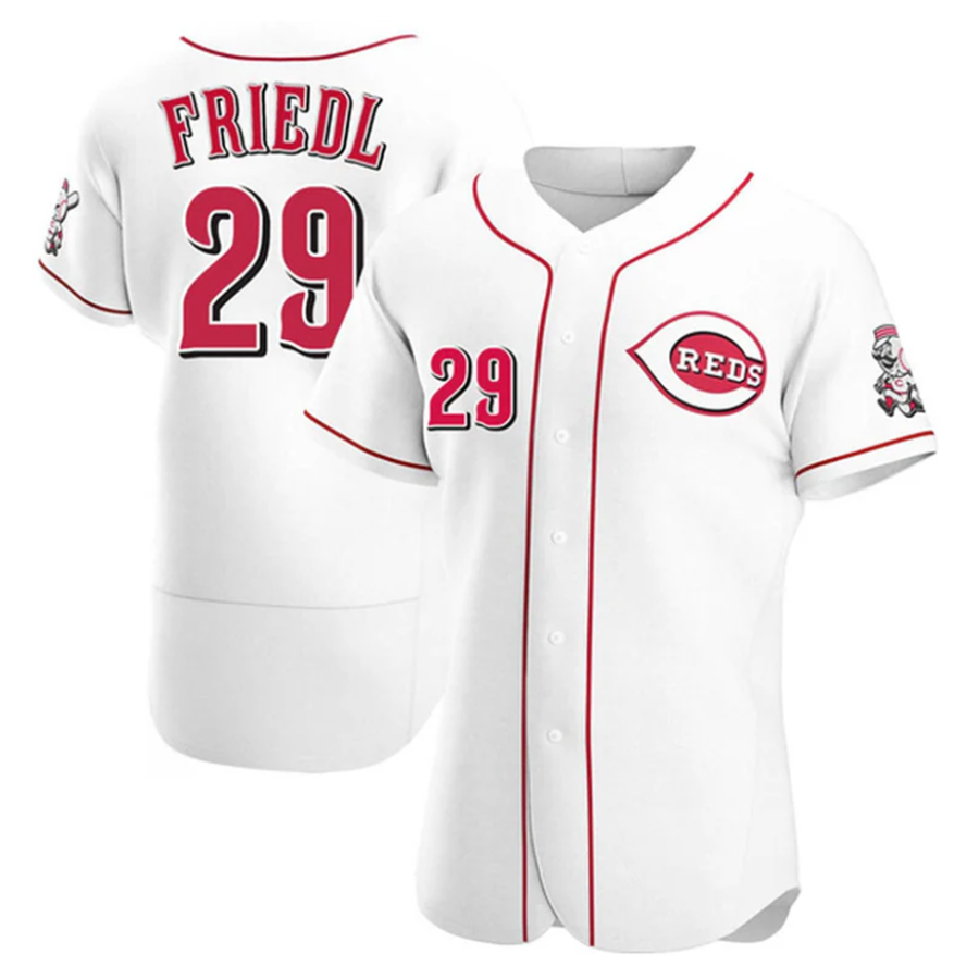Custom #29 White CIN Baseball Shirt Top