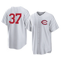 Custom #37 White CIN Baseball Shirt Top